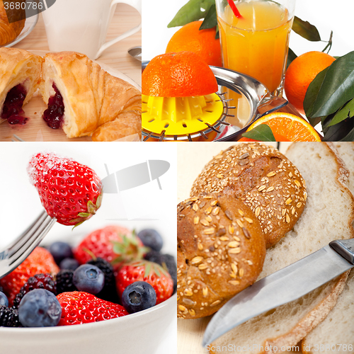 Image of ealthy vegetarian breakfast collage