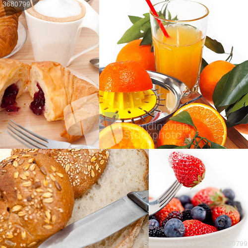 Image of ealthy vegetarian breakfast collage