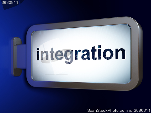 Image of Finance concept: Integration on billboard background