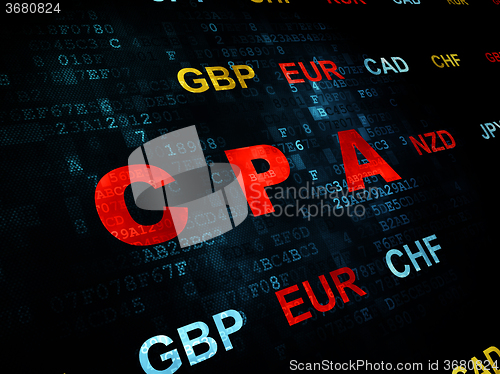Image of Business concept: CPA on Digital background