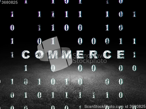 Image of Business concept: Commerce in grunge dark room