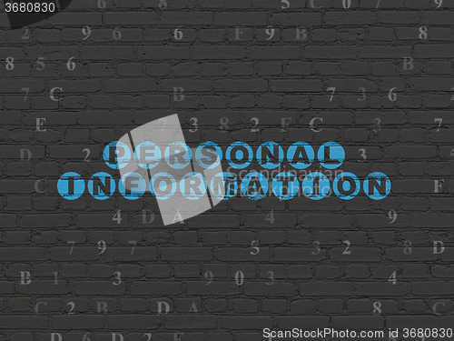 Image of Protection concept: Personal Information on wall background