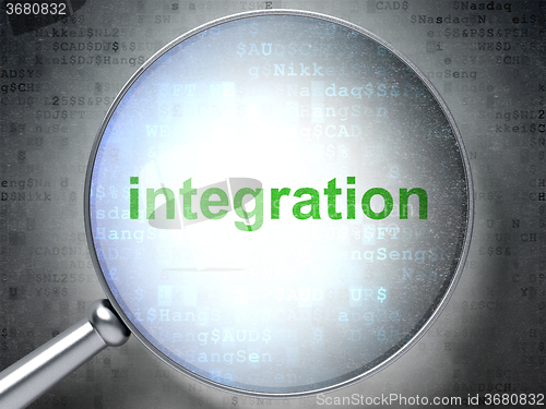 Image of Business concept: Integration with optical glass