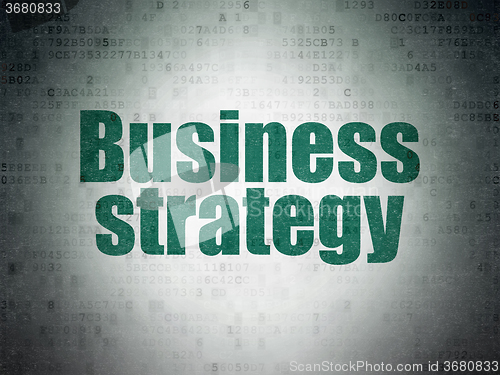 Image of Business concept: Business Strategy on Digital Paper background