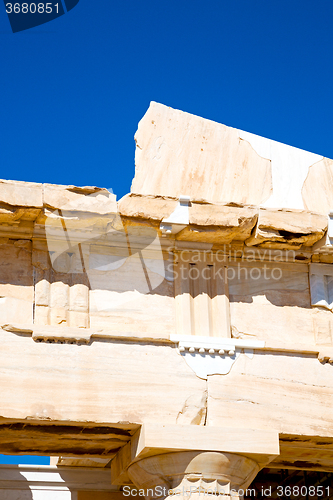 Image of athens  acropolis and  historical    in greece the  
