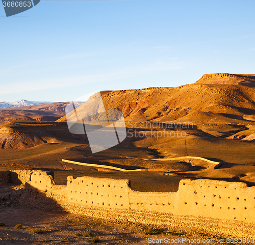 Image of hill africa in morocco the old contruction         and   histori