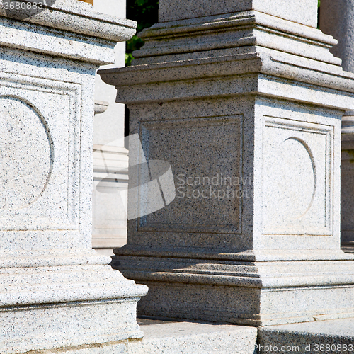 Image of abstract old column in the  country  of europe italy and marble 