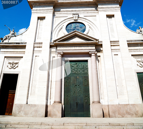 Image of  exterior old architecture in italy europe milan religion       