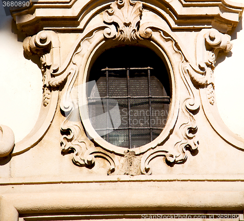 Image of antique contruction in italy europe marble and rose window the w