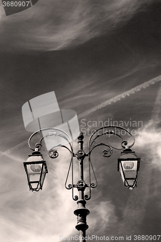 Image of abstract europe in the sky of italy lantern and  illumination