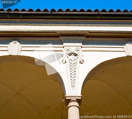 Image of abstract old column in the  country  of europe italy and marble 