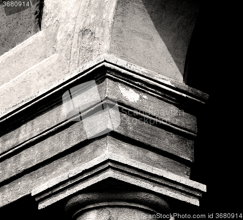 Image of abstract old column in the  country  of europe italy and marble 