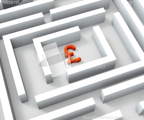 Image of Pound Sign In Maze Shows Finding Pounds