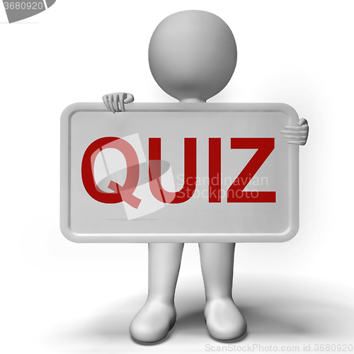 Image of Quiz Sign Meaning Test Exam Or Examination