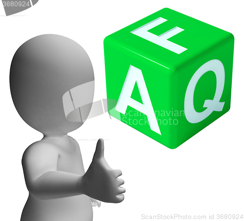 Image of Faq Dice As Sign For Information Or Assisting