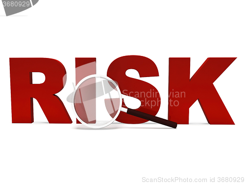 Image of Risk Word Shows Unstable Hazard Or Risky