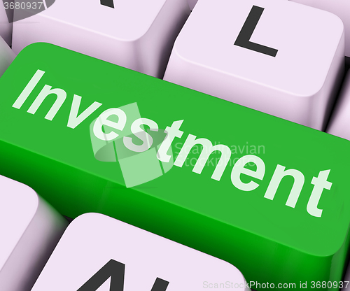 Image of Investment Key Shows Investing Wealth And Roi