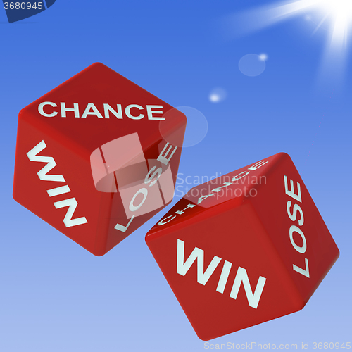 Image of Chance, Win, Lose Dice Shows Gambling 