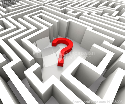 Image of Question Mark In Maze Shows Confusion