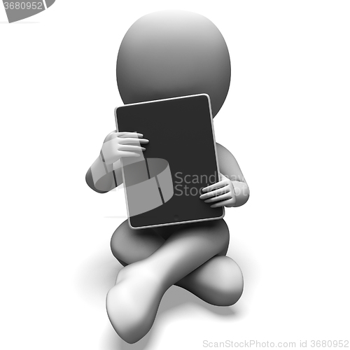 Image of Tablet Computer Shows Touchpad Multimedia