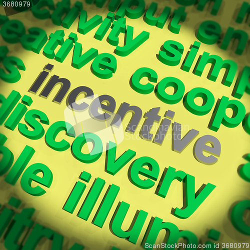 Image of Incentive Word Shows Motivation Enticement Or Reward