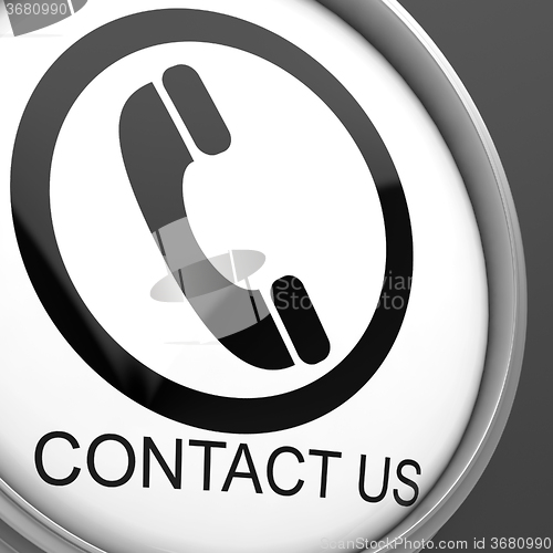 Image of Contact Us Button Showing Customer Service