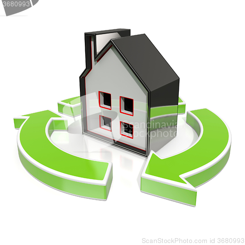 Image of House Icon Shows Home Flipping