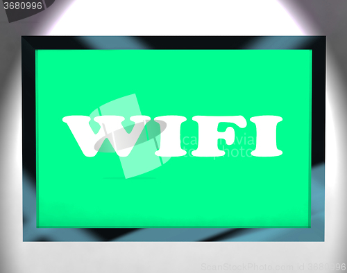 Image of Wifi Internet Screen Shows Hotspot Wi-fi Or Connection