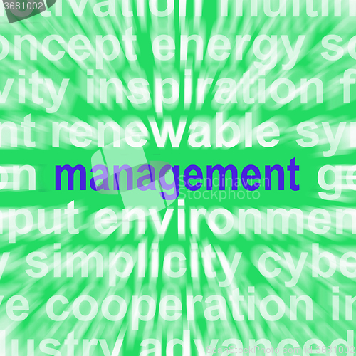 Image of Management Word Shows Authority Administration And Governing