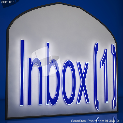 Image of Inbox One Sign Shows New Messages