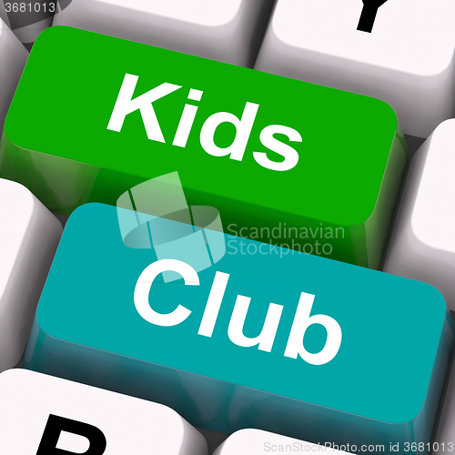 Image of Kids Club Keys Mean Childrens Playing And Entertainment