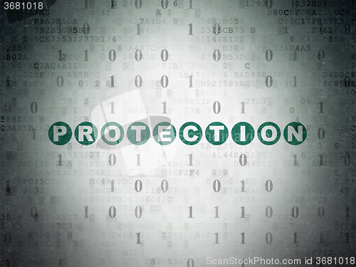 Image of Security concept: Protection on Digital Paper background