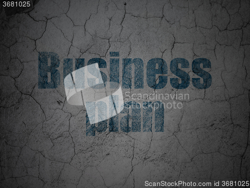 Image of Business concept: Business Plan on grunge wall background