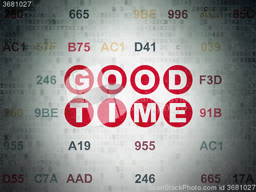 Image of Timeline concept: Good Time on Digital Paper background