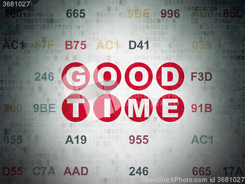 Image of Timeline concept: Good Time on Digital Paper background