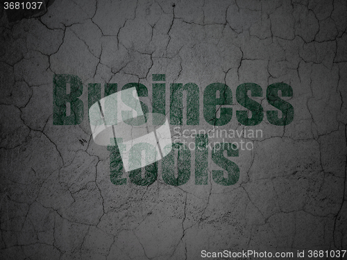 Image of Business concept: Business Tools on grunge wall background