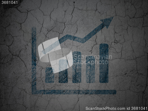 Image of Marketing concept: Growth Graph on grunge wall background