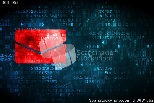 Image of Finance concept: Email on digital background
