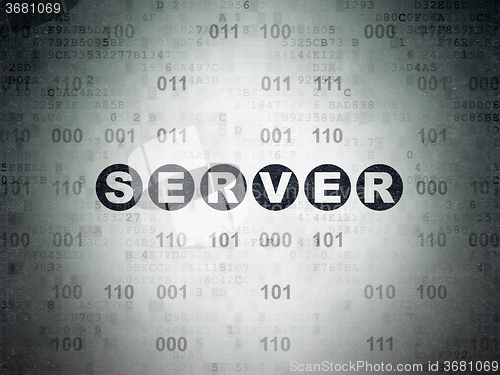 Image of Web development concept: Server on Digital Paper background