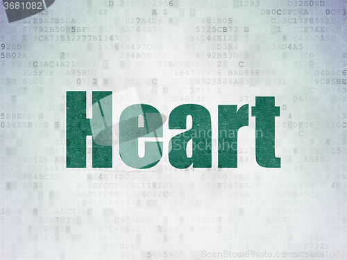 Image of Medicine concept: Heart on Digital Paper background
