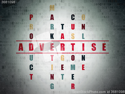 Image of Marketing concept: Advertise in Crossword Puzzle