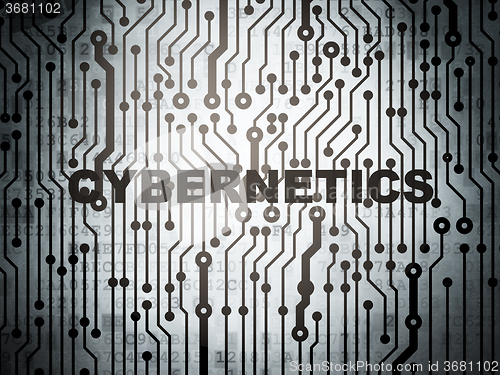 Image of Science concept: circuit board with Cybernetics