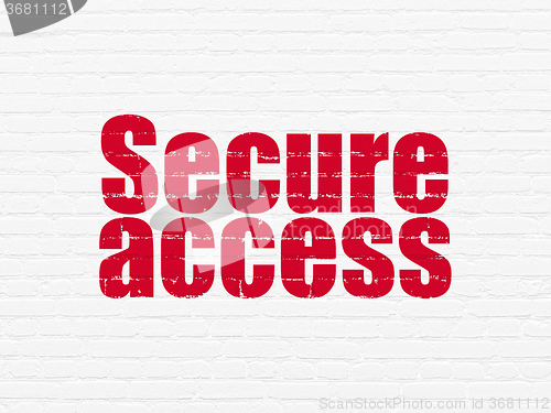 Image of Security concept: Secure Access on wall background