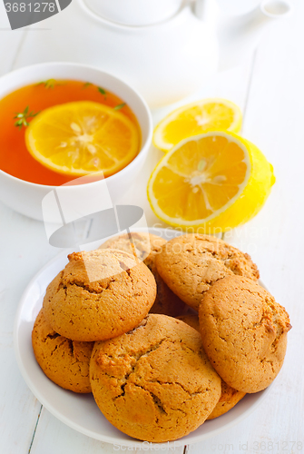 Image of Sweet cookies with fresh tea