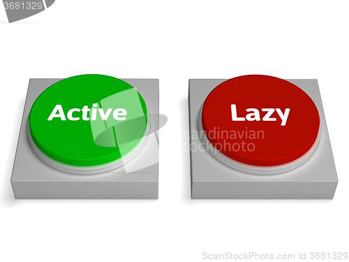 Image of Active Lazy Buttons Shows Action Or Inaction