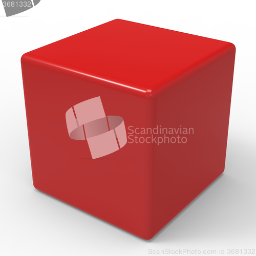 Image of Blank Red Dice Shows Copyspace Cube Or Box