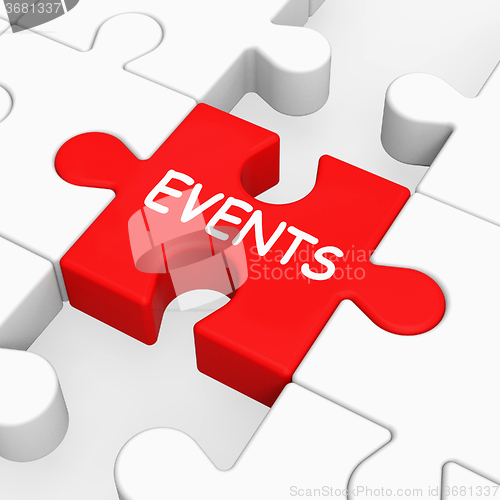 Image of Events Puzzle Means Occasion Event Or Function