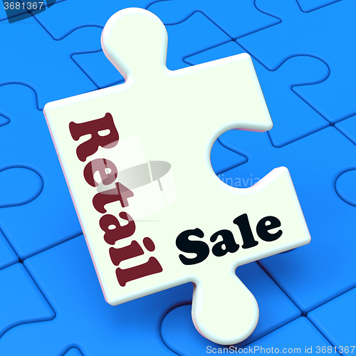 Image of Retail Sale Puzzle Shows Consumer Selling Or Sales