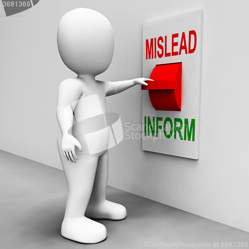 Image of Mislead Inform Switch Shows Misleading Or Informative Advice