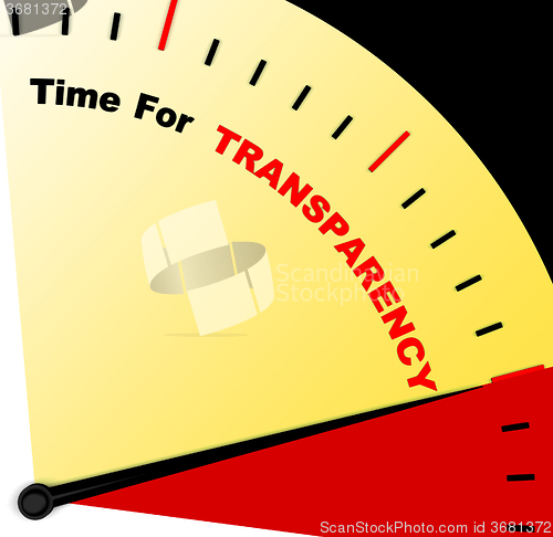 Image of Time For Transparency Message Means Ethics And Fairness